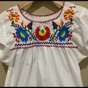 Girl’s Mexican Embroidered Blouse